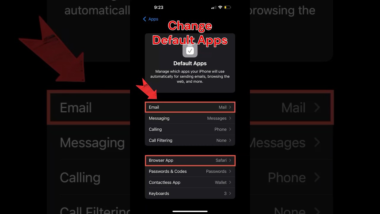Change Default Apps on iPhone
