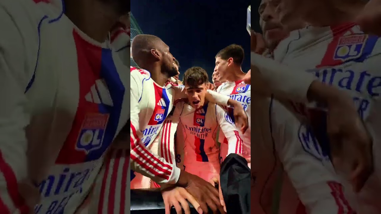 ⚽ Victoire et célébration en direct : moments forts du match OL en Ligue 1 #shorts
