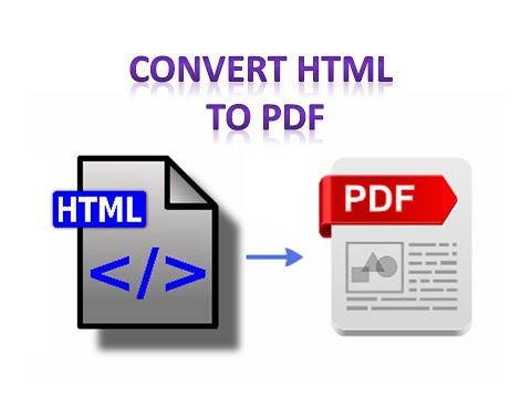 Convert HTML (Web page) to PDF online