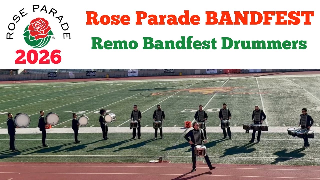 Remo Drummers Open Rose Parade BANDFEST 2026 🎶