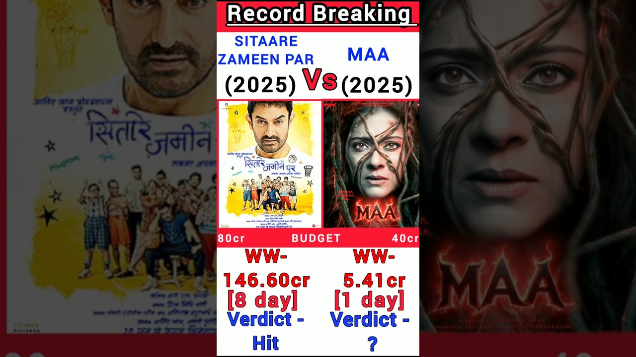 Maa vs Sitaare Zameen Par Box Office | Day 1 Collection
