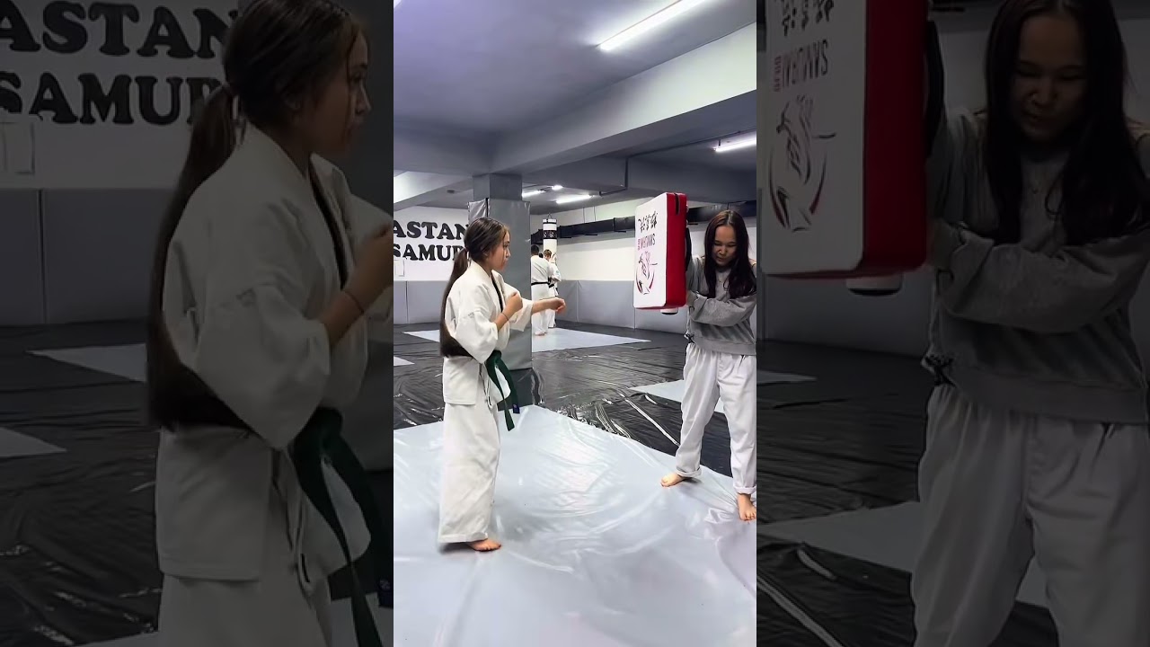 Girl Perfecting Her Martial Arts Kick 🥋🔥