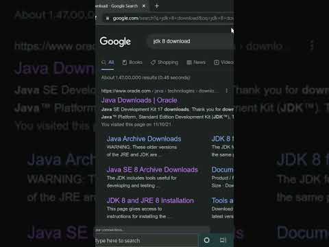 How to Install Java JDK 8 on Windows 10 #shorts #reels