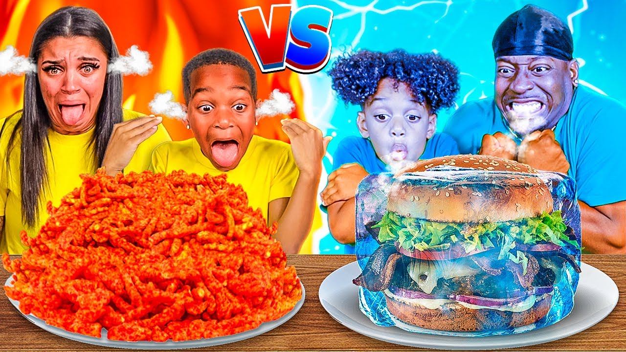 Frozen vs Hot Food Challenge ❄️🔥 | The Prince Family