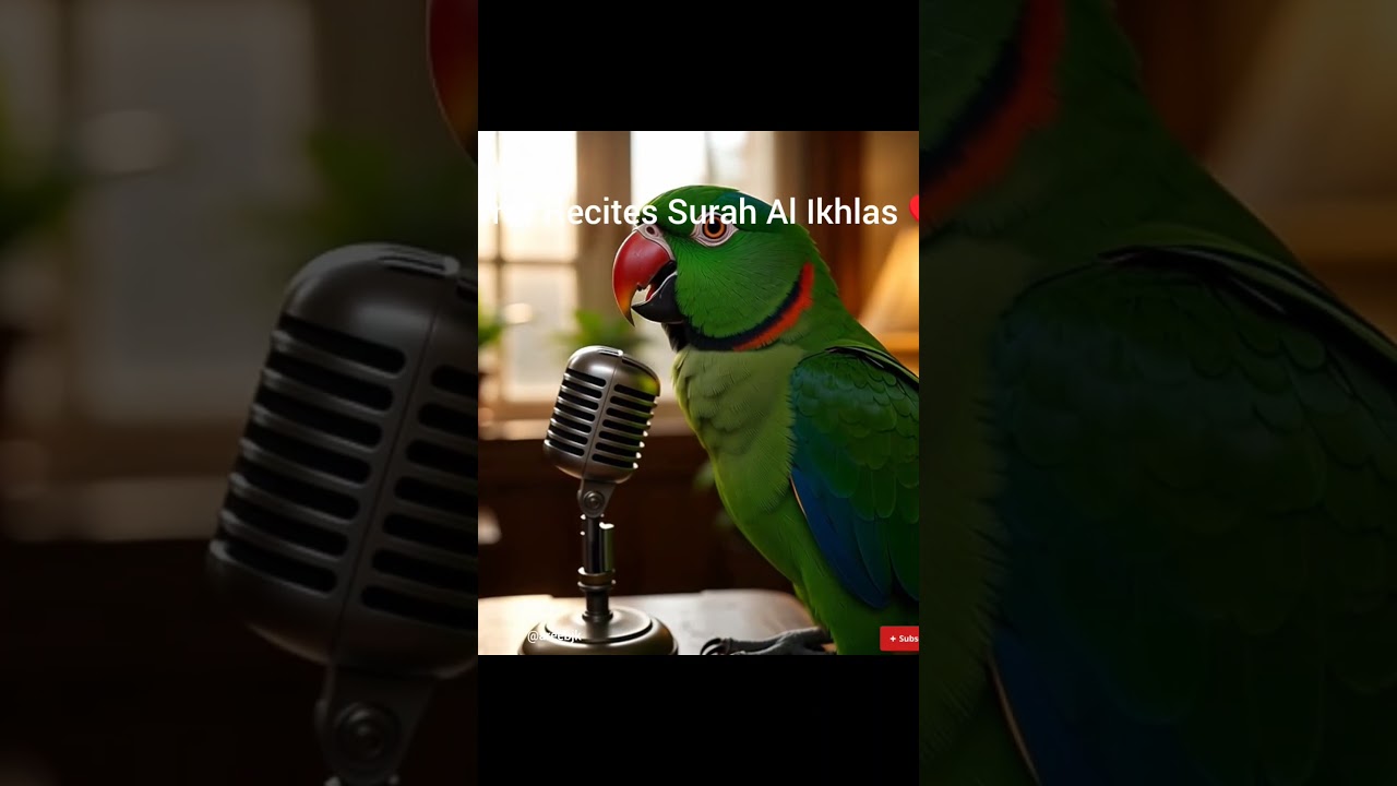 Parrot Recites Surah Al-Ikhlas with Heartfelt Emotion 🐦