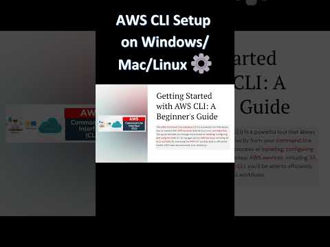 AWS CLI Setup on Windows/Mac/Linux ⚙️