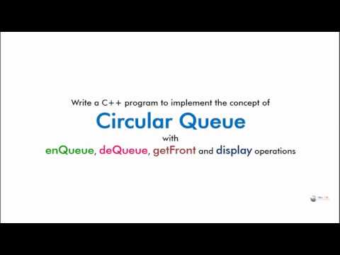 C++ program array implementation of circular queue data structure