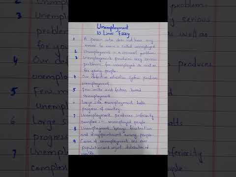 essay on unemployment /#unemployment /#shorts /#10linesessayonunemployment/#shortessaywriting