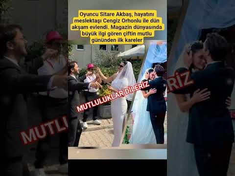 Oyuncu Sitare Akbaş, hayatını meslektaşı Cengiz Orhonlu ile dün akşam evlendi. Magazin dünyasında bü