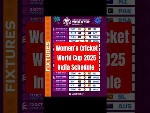 ICC Women's Cricket World Cup 2025 Schedule