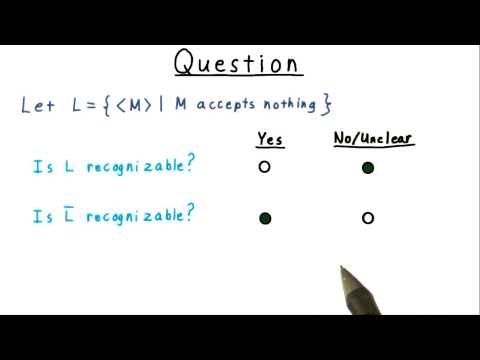 Accepting Nothing Quiz Solution - Georgia Tech - Computability, Complexity, Theory: Computability