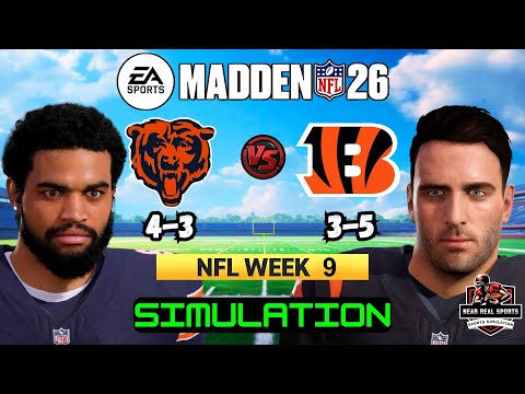 BEARS vs BENGALS | NFL WEEK 9 | MADDEN 26 PREDICTIONS