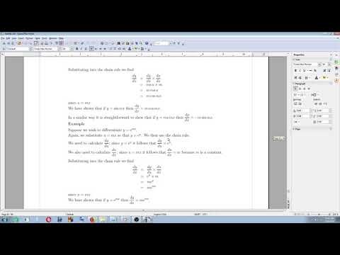 Engineering Mathematics On The Go - 34 - Differentiation - Table of Derivatives