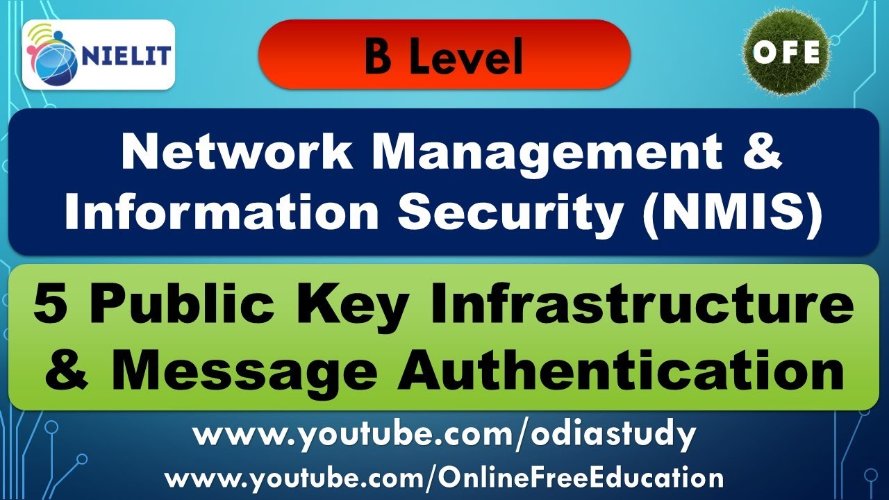 Master B Level NMIS 5: Public Key Infrastructure & Message Authentication 🔐
