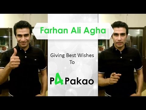 Farhan Ally Agha Famous Drama Actor Giving Best Wishes To P4pakao