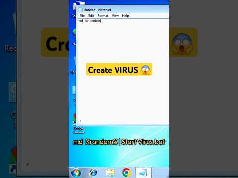 Create Fake VIRUS using Notepad 🤨 #shorts #pc #ytshorts #shortsfeed