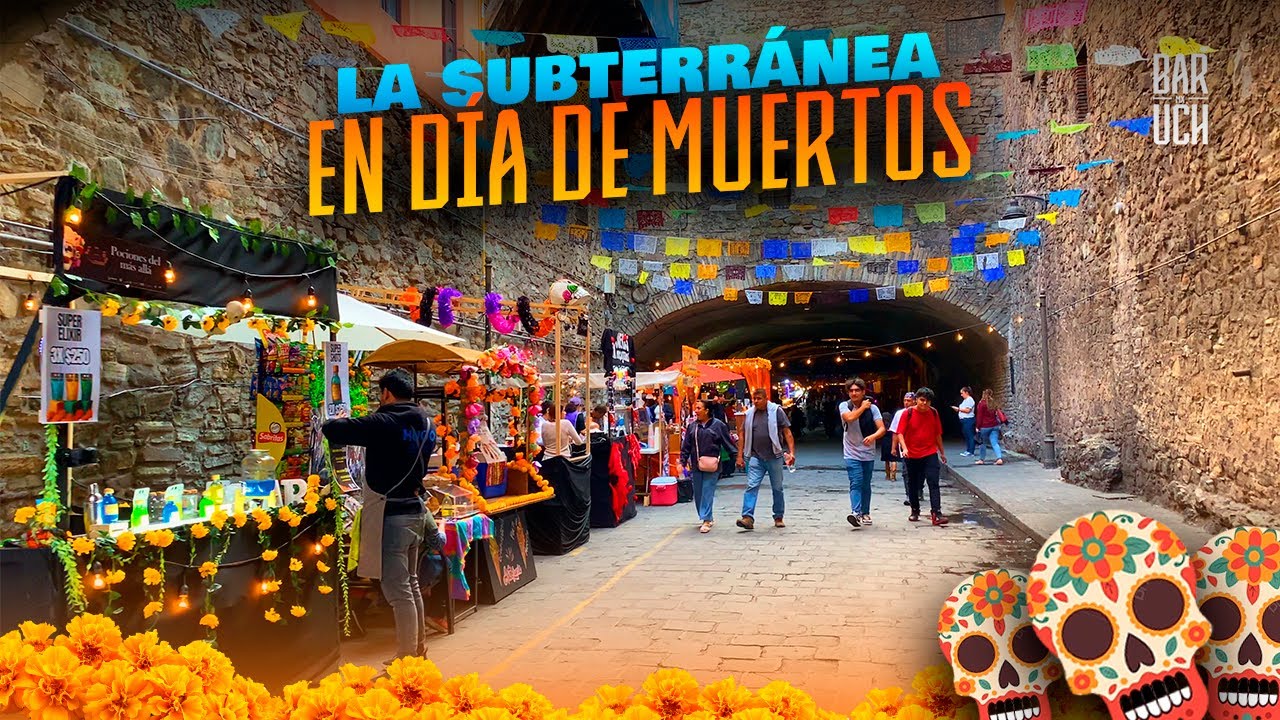 RECORRIDO COMPLETO 4K || SUBTERRÁNEA en Día de Muertos en Guanajuato Capital 7mo Festival 💀😵🥳