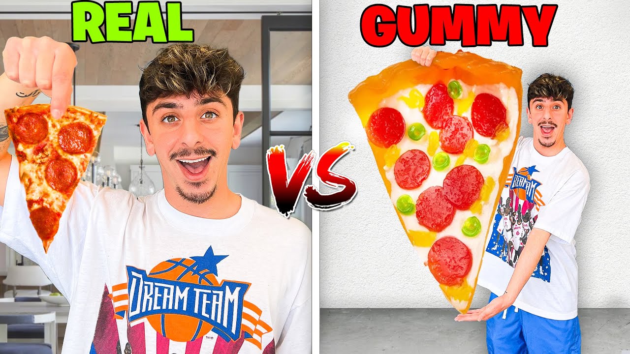 Gummy Food vs Real Food Challenge! 🍬