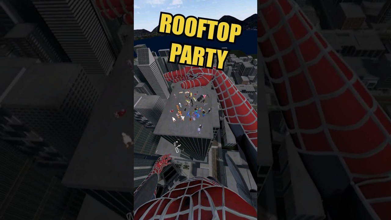 Spider-Man VR ROOFTOP PARTY 🥳🎉 #vr #virtualreality #gaming #spiderman