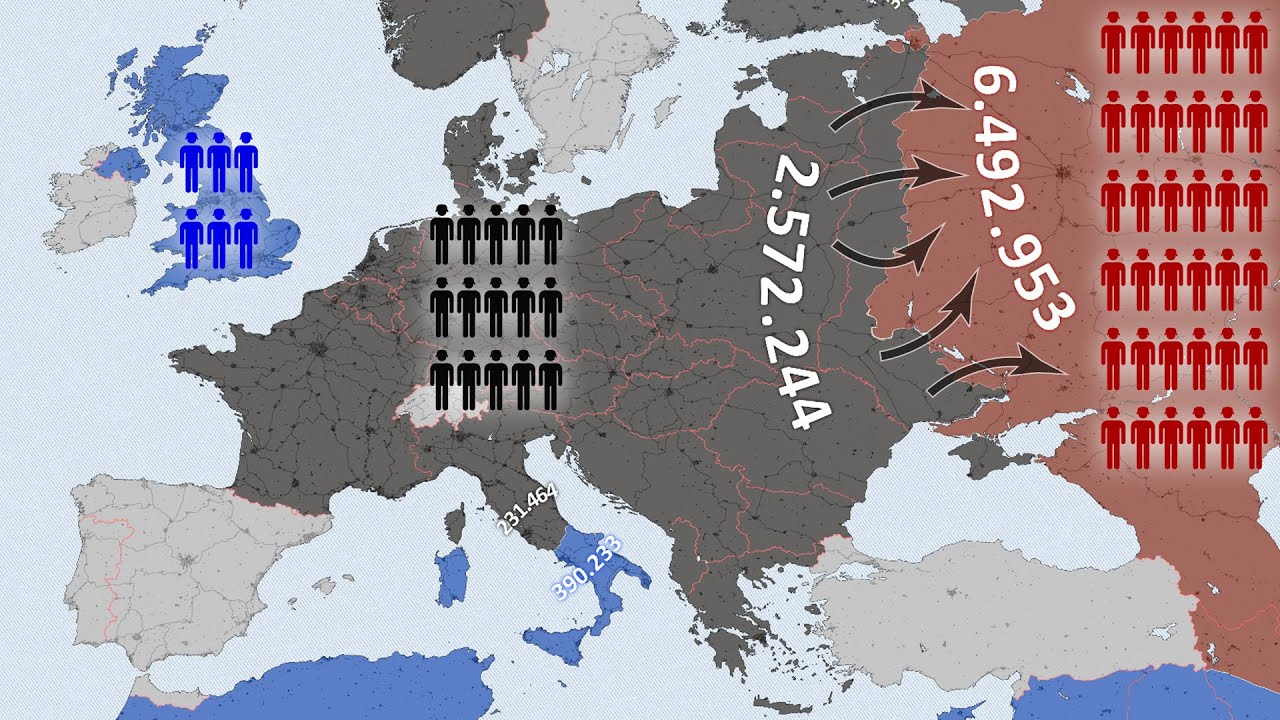 World War II Daily Overview with Army Sizes