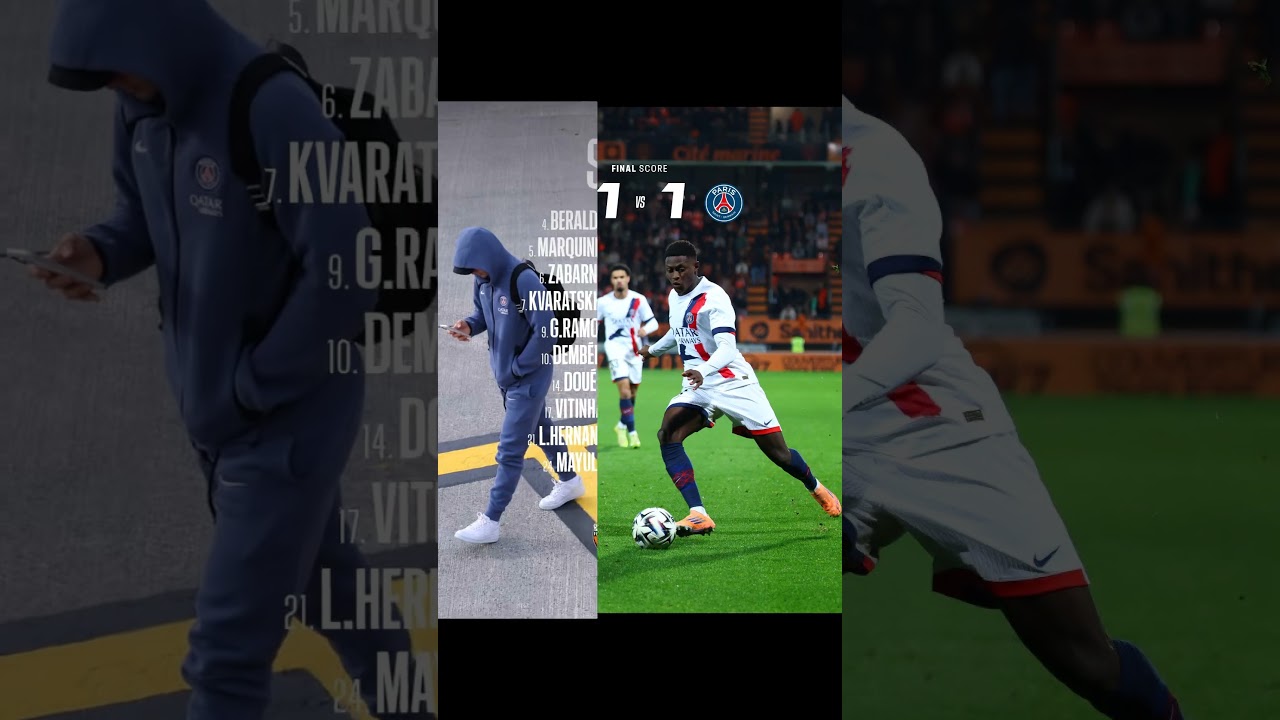 Lorient and PSG Share Points in Exciting 1-1 Ligue 1 Clash ⚽