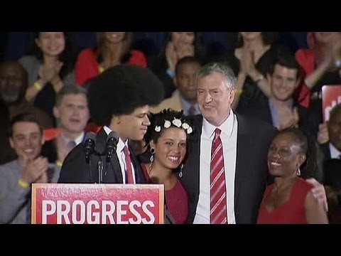 Demokrat Bill de Blasio gewinnt Bürgermeisterwahl in New York