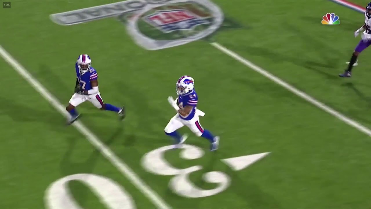 Taron Johnson PICK SIX TD - Bills vs. Ravens AFC Divisional, 1/16/21