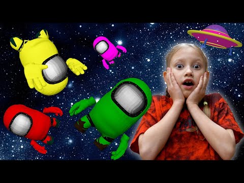 Alena and mom adventures with Among US in space by Chiko tv