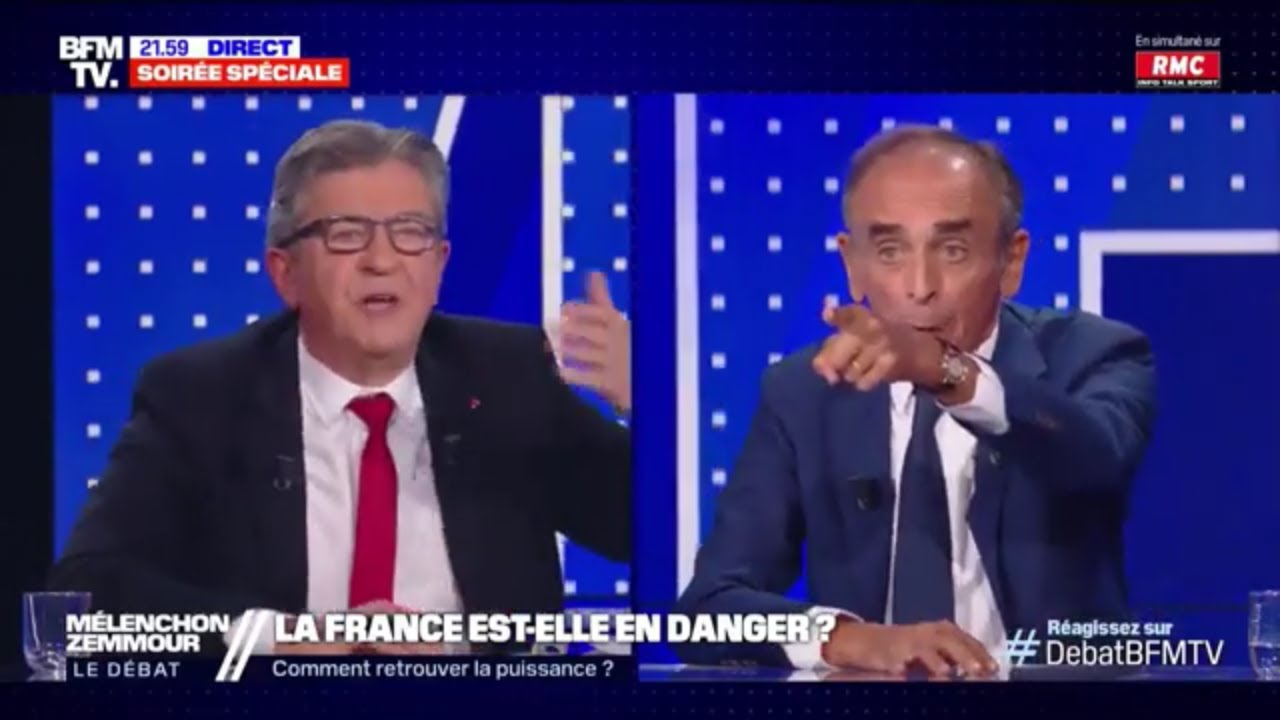 Débat entre Jean-Luc Mélenchon et Éric Zemmour sur BFMTV : moments clés