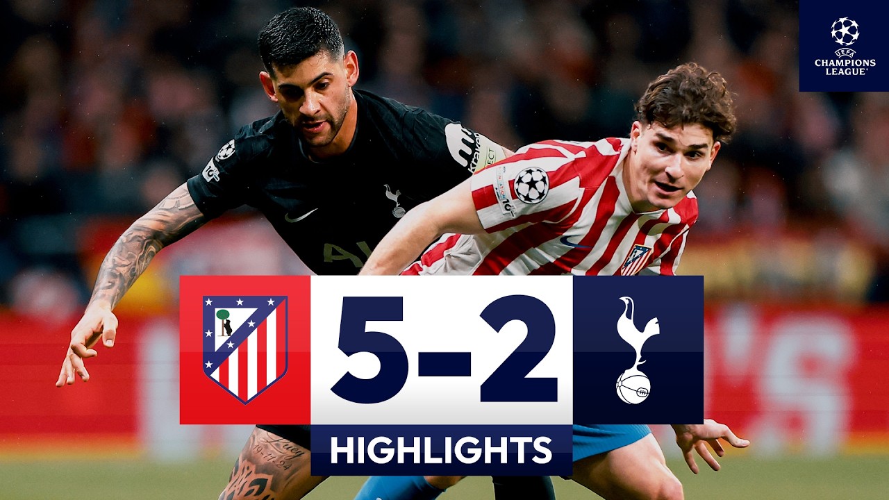 Atletico Madrid 5-2 Spurs | UCL Highlights ⚽