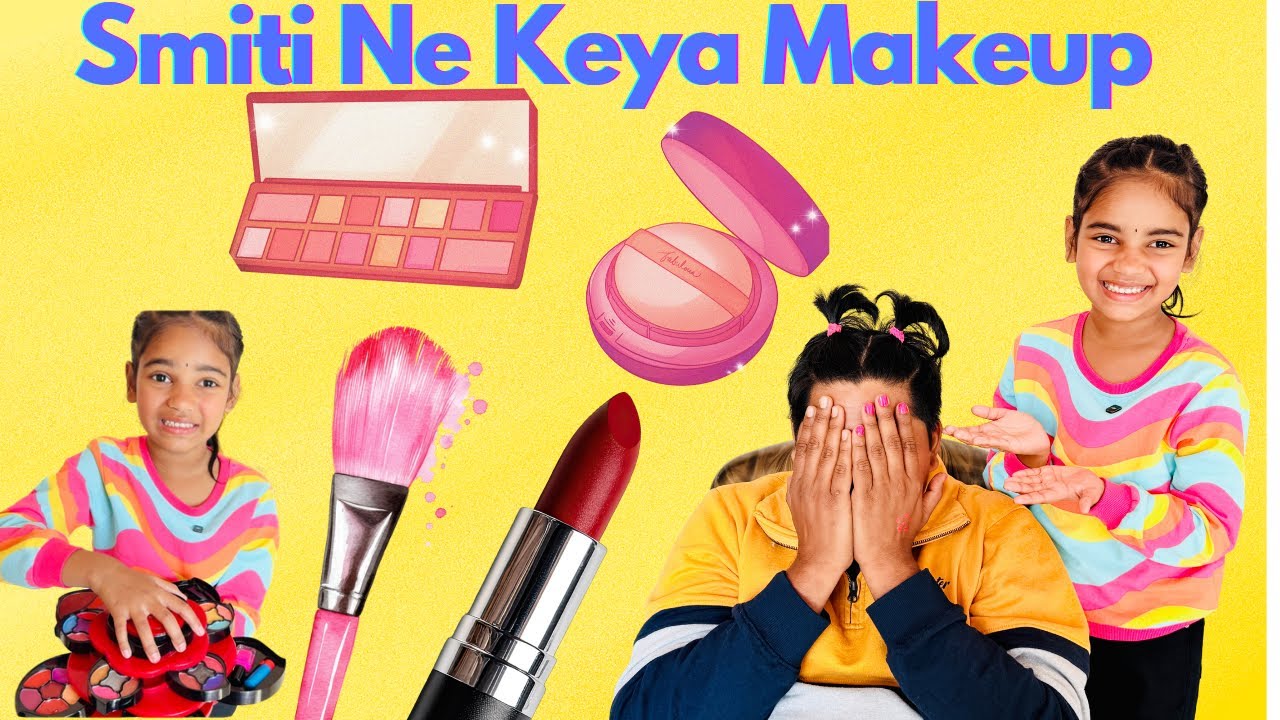  Smiti Ne Kiya Papa Ko Makeup💄😳❤️🥰@Smitichoudhury9 