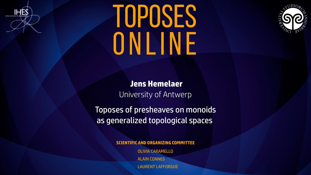 Jens Hemelaer on Presheaves & Generalized Topological Spaces 🌐
