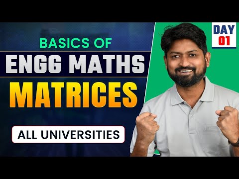Session 02: Basics of Engineering Mathematics β Matrices |GanitAnk #MHTCET2025 #engineeringmaths