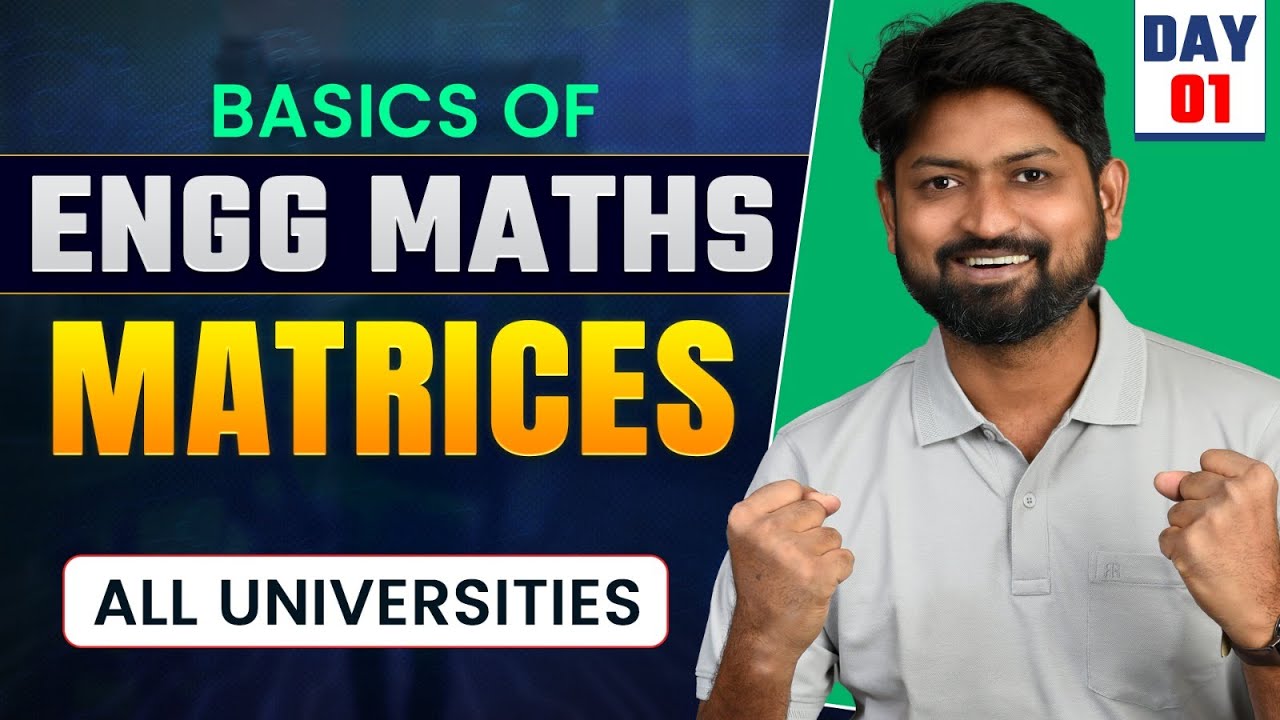 Engineering Maths Basics: Master Matrices with Ankush Sir 📊 | MHTCET 2025