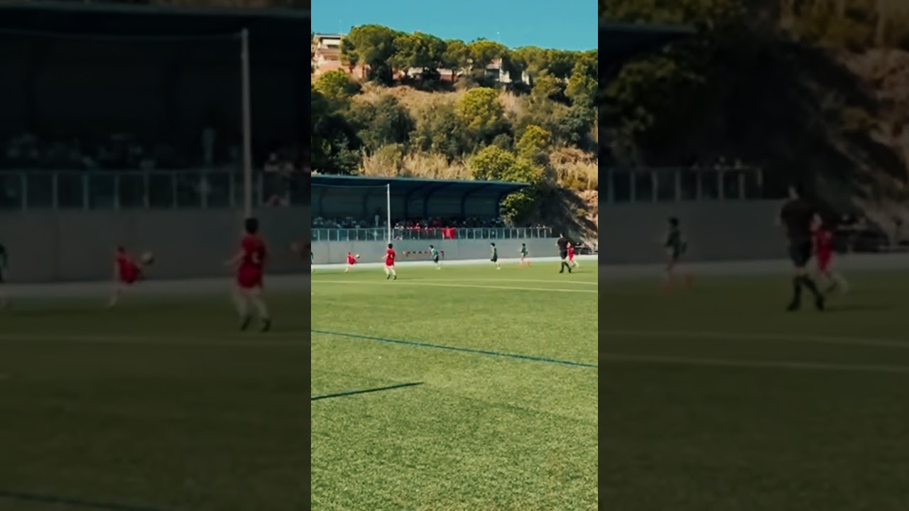 Control con pierna alejada, salida del portero y… vaselina #football #futbol #niños #orgullgironí