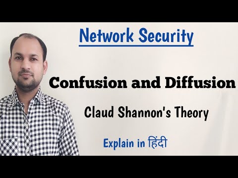Confusion and Diffusion |Claud Shannon Theory Explain | Network security hindi