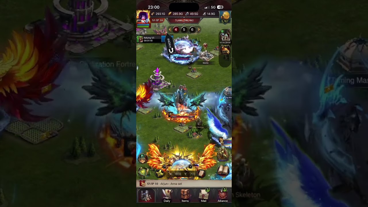 Clash of Kings - KVK Tron Battle (1114,1918,836)