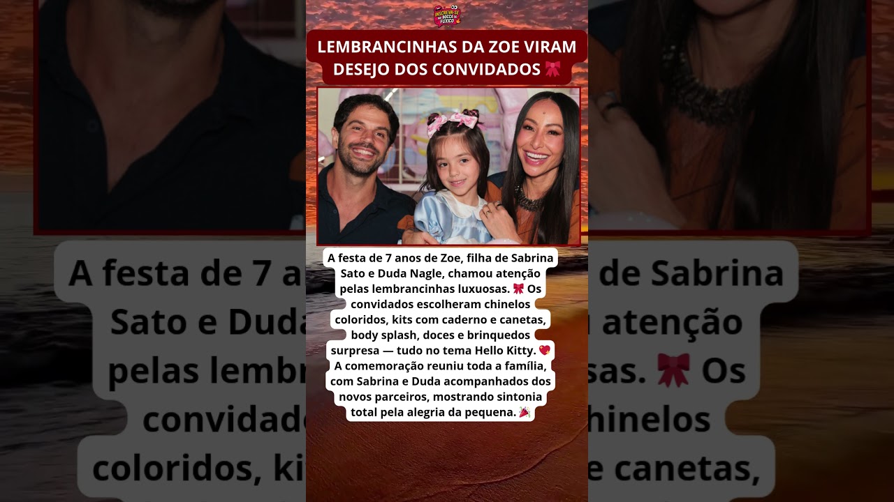 Lembrancinhas de Zoe encantam convidados em festa luxuosa 🎀