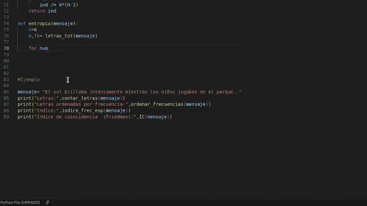 Análisis de Índice de Frecuencia, Coincidencia y Entropía - Parte 2