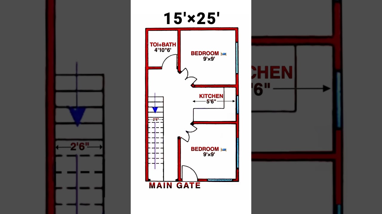 15x25 House Design Ideas 🏡