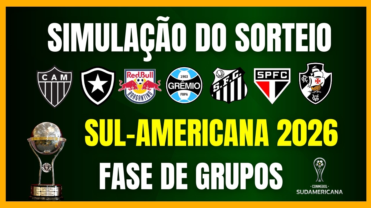 SUL-AMERICANA 2026 | SIMULAÇÃO DO SORTEIO | FASE DE GRUPOS | QUEM SEU TIME PEGOU?
