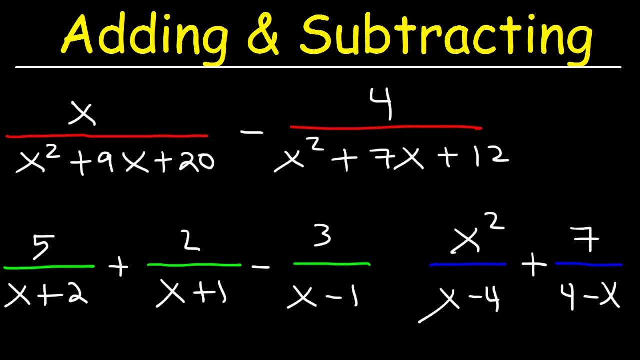 Adding & Subtracting Rational Expressions with Different Denominators