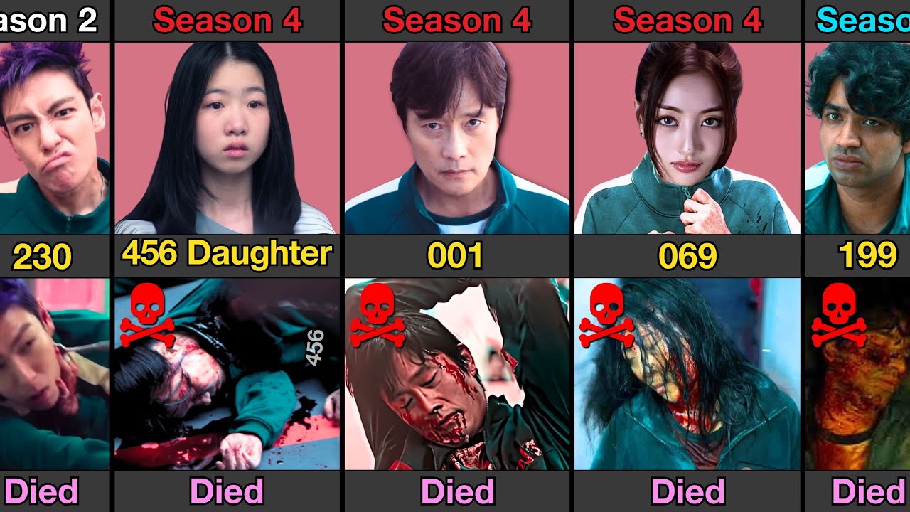 All Player Deaths in Squid Game Seasons 1 & 2