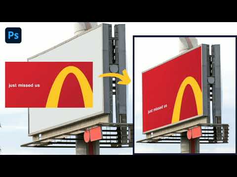 How to place anything in Perspective in Photoshop | Placing posters on Billboards