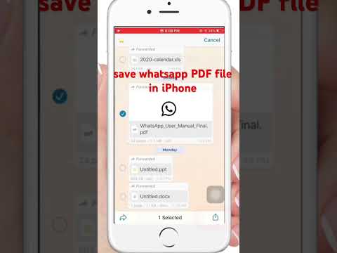 Save whatsapp PDF file in iPhone #viral #youtubeshorts #whatsapp #iphone #iphone14promax #pdf