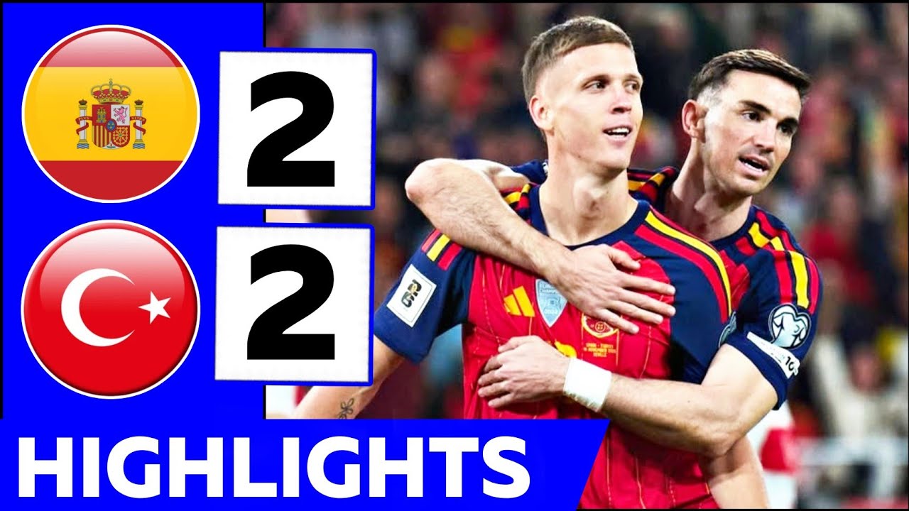Spain vs Turkey 2-2 Highlights | World Cup Qualifiers