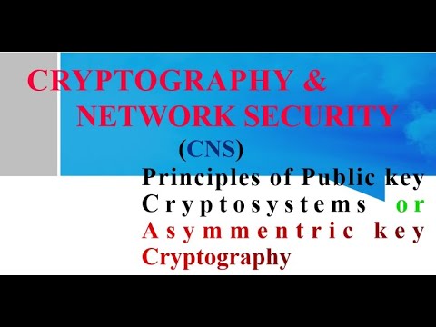 Principles Of Public key Cryptography or Asymmetric Key Cryptography with example #cns #jntuh #feed