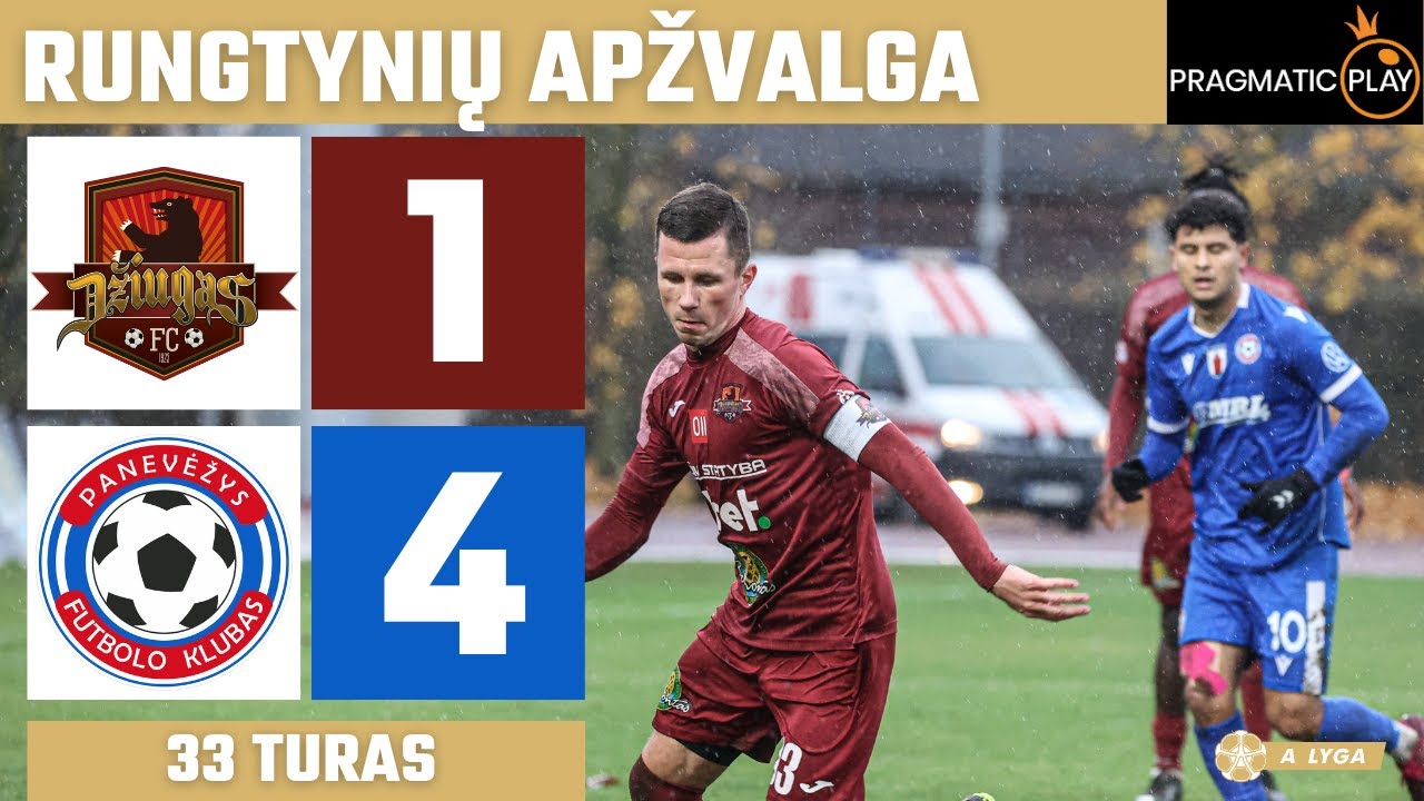 33 Džiugas vs. Panevėžys: Futbolo Akcija 2025-10-26 ⚽