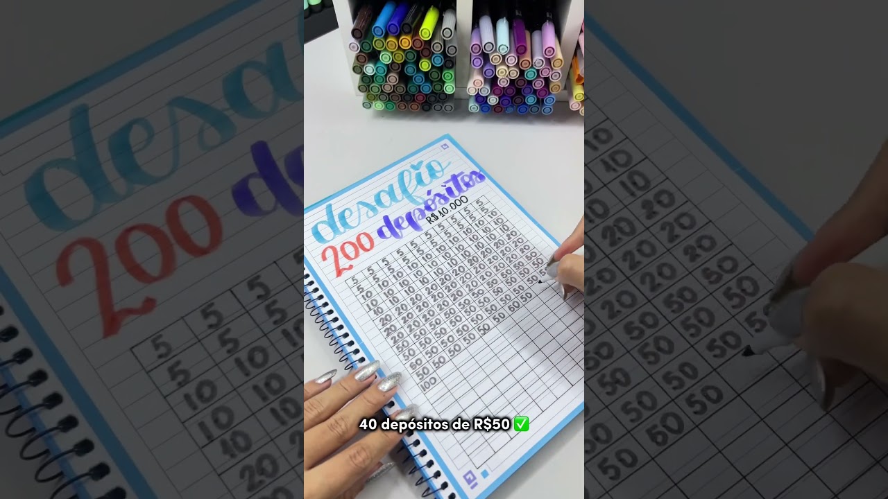 Desafio de 200 Depósitos para Acumular R$10.000 💰