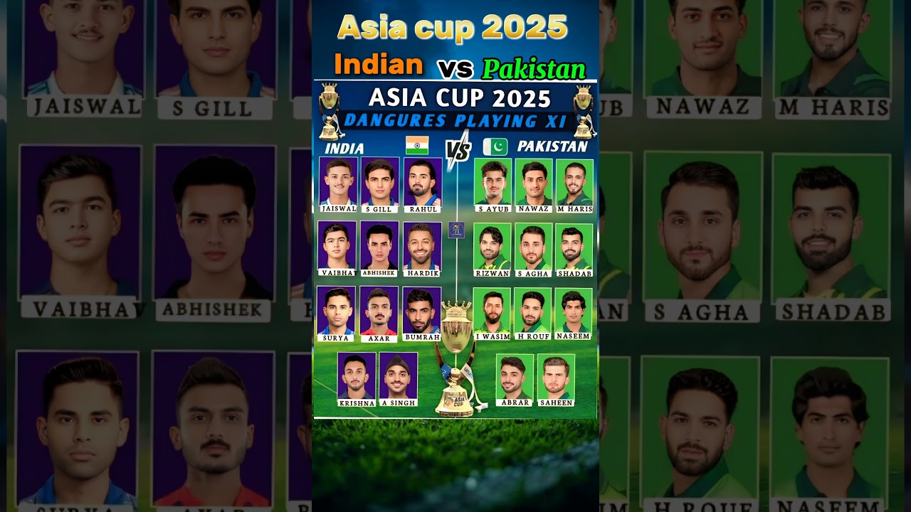 Asia Cup 2025: India vs Pakistan Full Squad & Playing XI Comparison